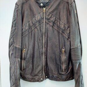 Diesel Black Leather Jacket (size medium)